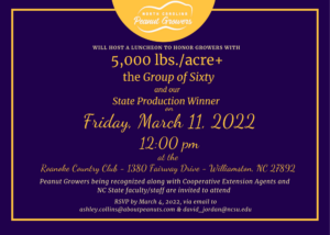 Cover photo for 5K Luncheon Invitation Peanut Notes No. 22 2022