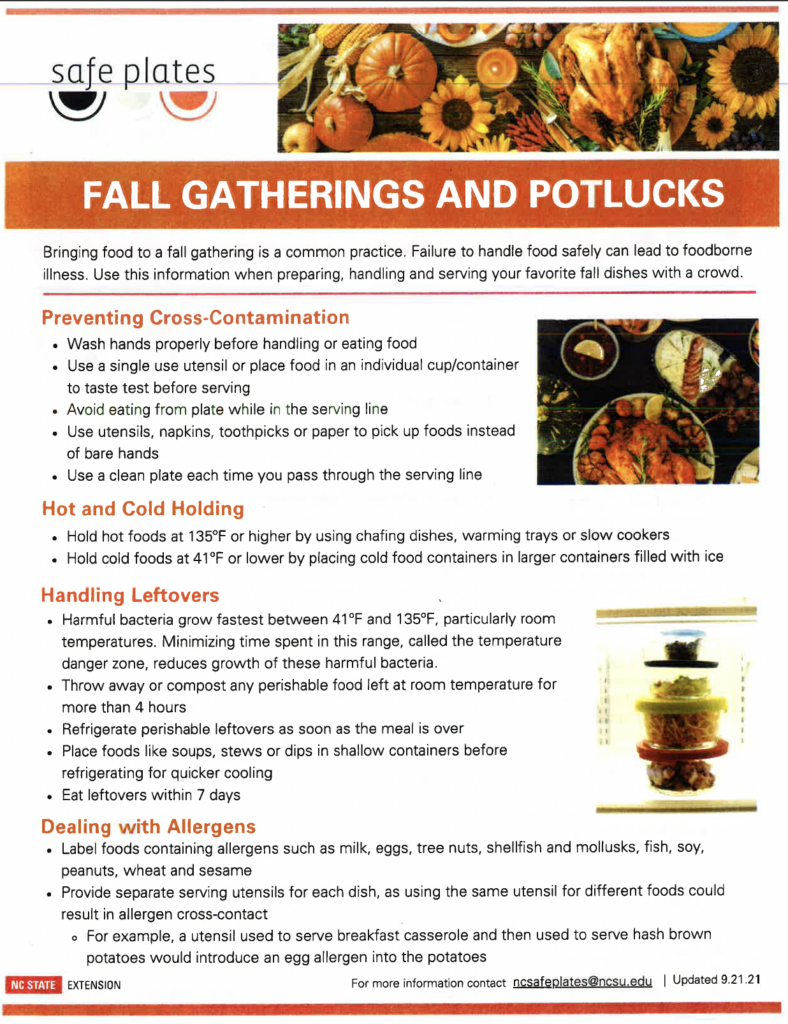 Fall gathering and potluck