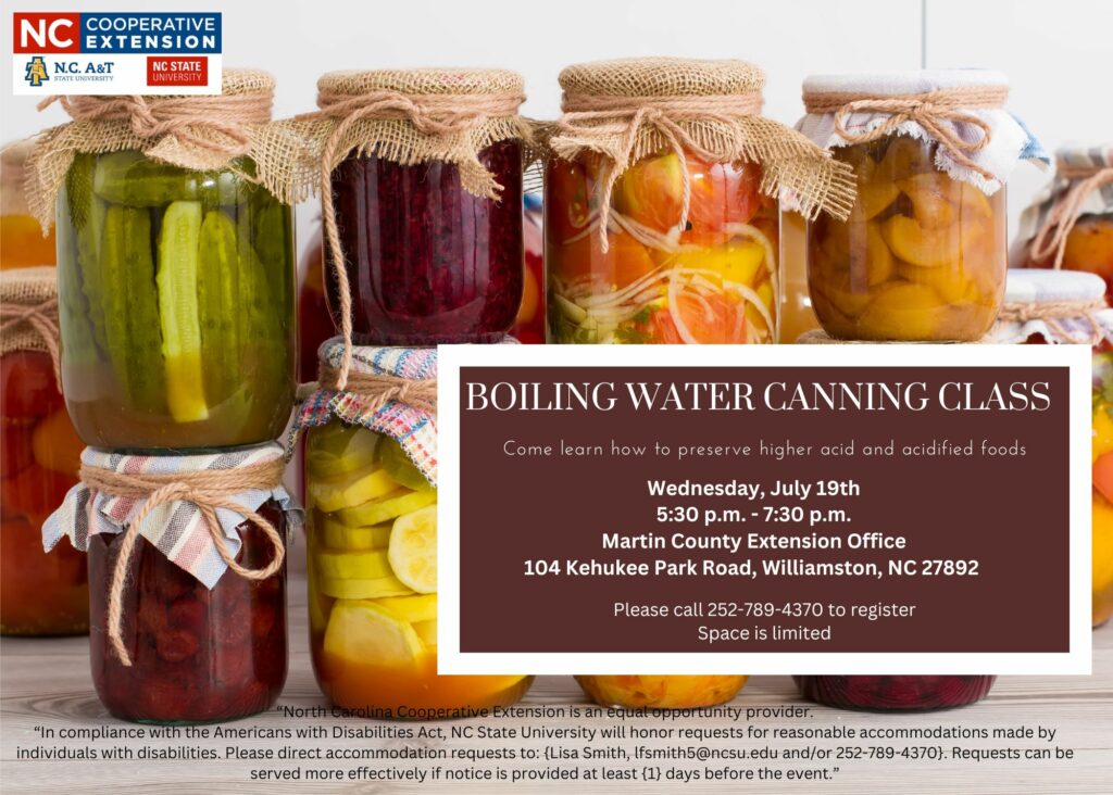 Canning class flyer