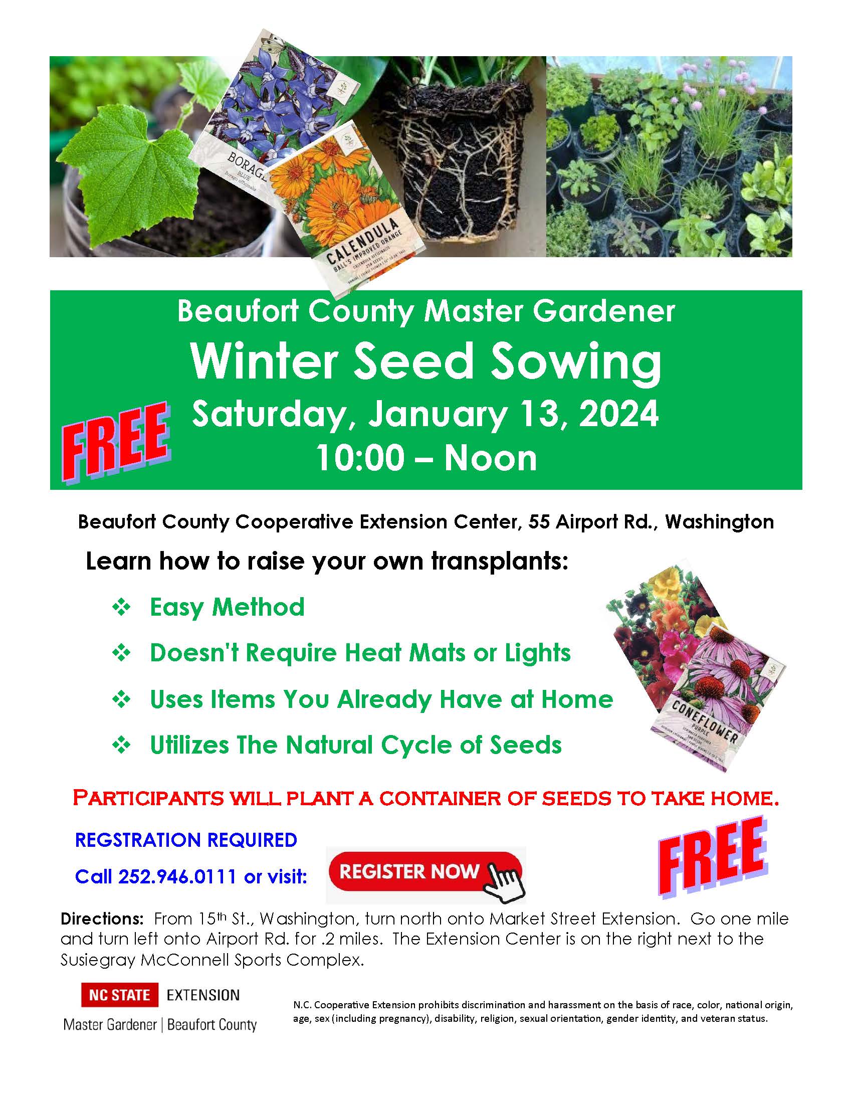 winter seed sowing flyer