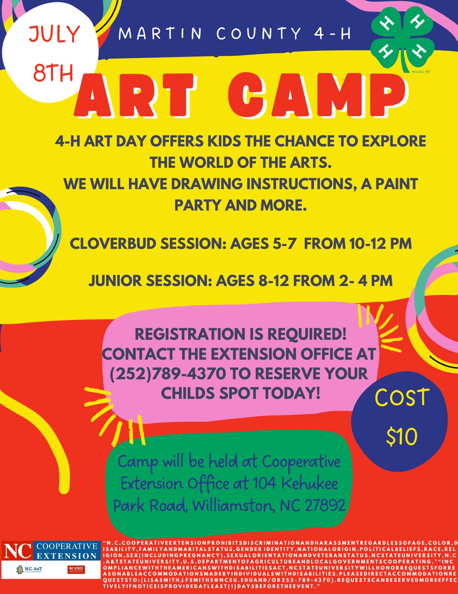 Art Day Camp Flyer